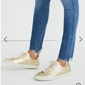 New! Madewell x VEJA Sneakers Star Gold Leather